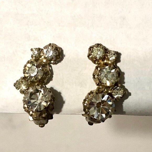 3 Pairs Vintage Earrings Clip-Ons - Picture 3 of 4